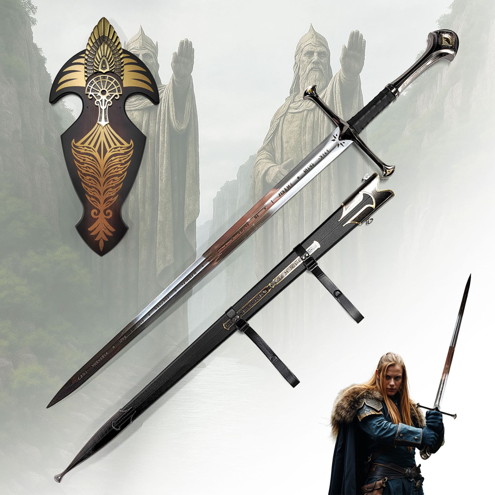 Vom Andúril-Schwert Aragorns inspiriertes Schwert – Bild 7