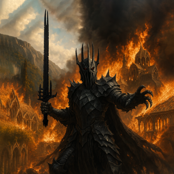 Von Sauron inspiriertes Schwert (Herr der Ringe) — Ansicht 1