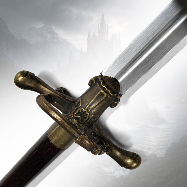 Von Arya Starks Nadel (Needle) inspiriertes Schwert mit Wolf-Wandhalter (Game of Thrones) — Ansicht 2